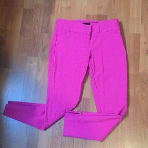 Pink dress crop pants